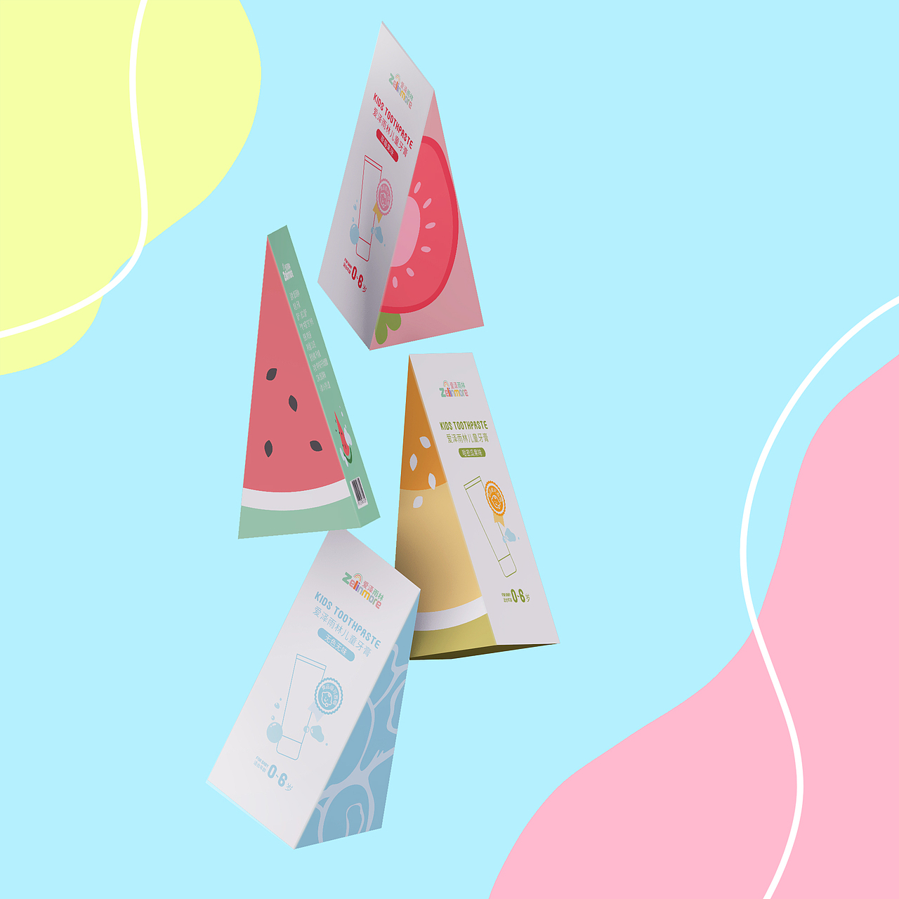 儿童水果牙膏-包装设计（图ZMzAxMjU4MTY0） - 包装 - 站酷设计师zoe翊原创素材 - 站酷ZCOOL