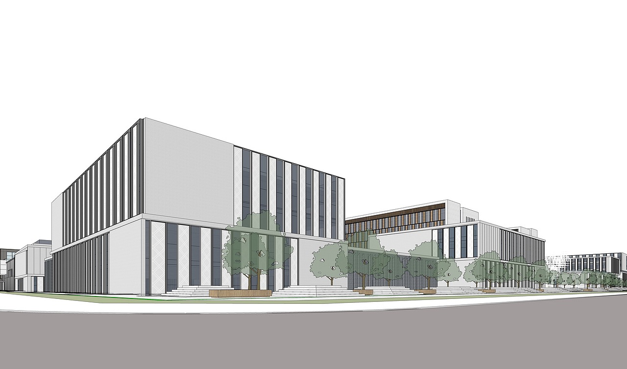 现代产业园SU模型下载