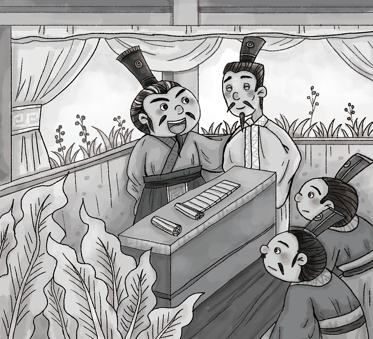 《古人职场那些事儿》出版插画内页（图ZMzEzMDg2MjI4） - 艺术插画 - 站酷设计师普通的汤圆原创素材 - 站酷ZCOOL