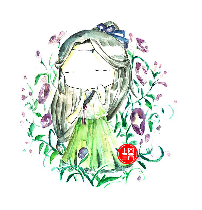 手绘古风Q版水彩文创IP（学校作业留存）（图ZMzA2NzY1NTg4） - IP形象 - 站酷设计师Papadijiang原创素材 - 站酷ZCOOL