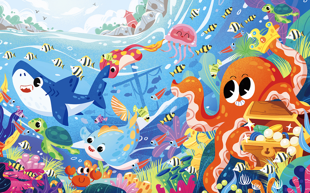 一些儿插(建筑工地/交通工具/海底生物)拼图