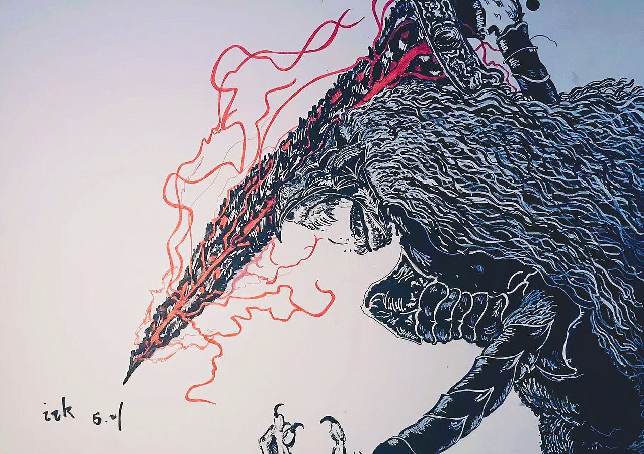 黑劍（圖ZMzAyMzg2NDg0） - 藝術(shù)插畫 - 站酷設(shè)計(jì)師習(xí)墨夕原創(chuàng)素材 - 站酷ZCOOL