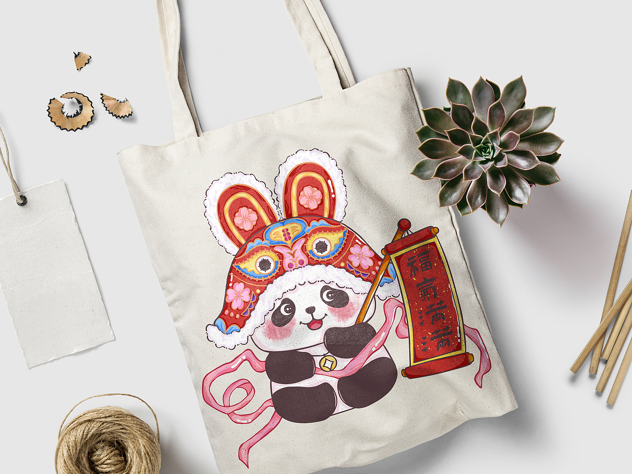 过年了，熊猫也要带个虎头帽（图ZMzUzNjI0NTg4） - 商业插画 - 站酷设计师茉茉北原创素材 - 站酷ZCOOL