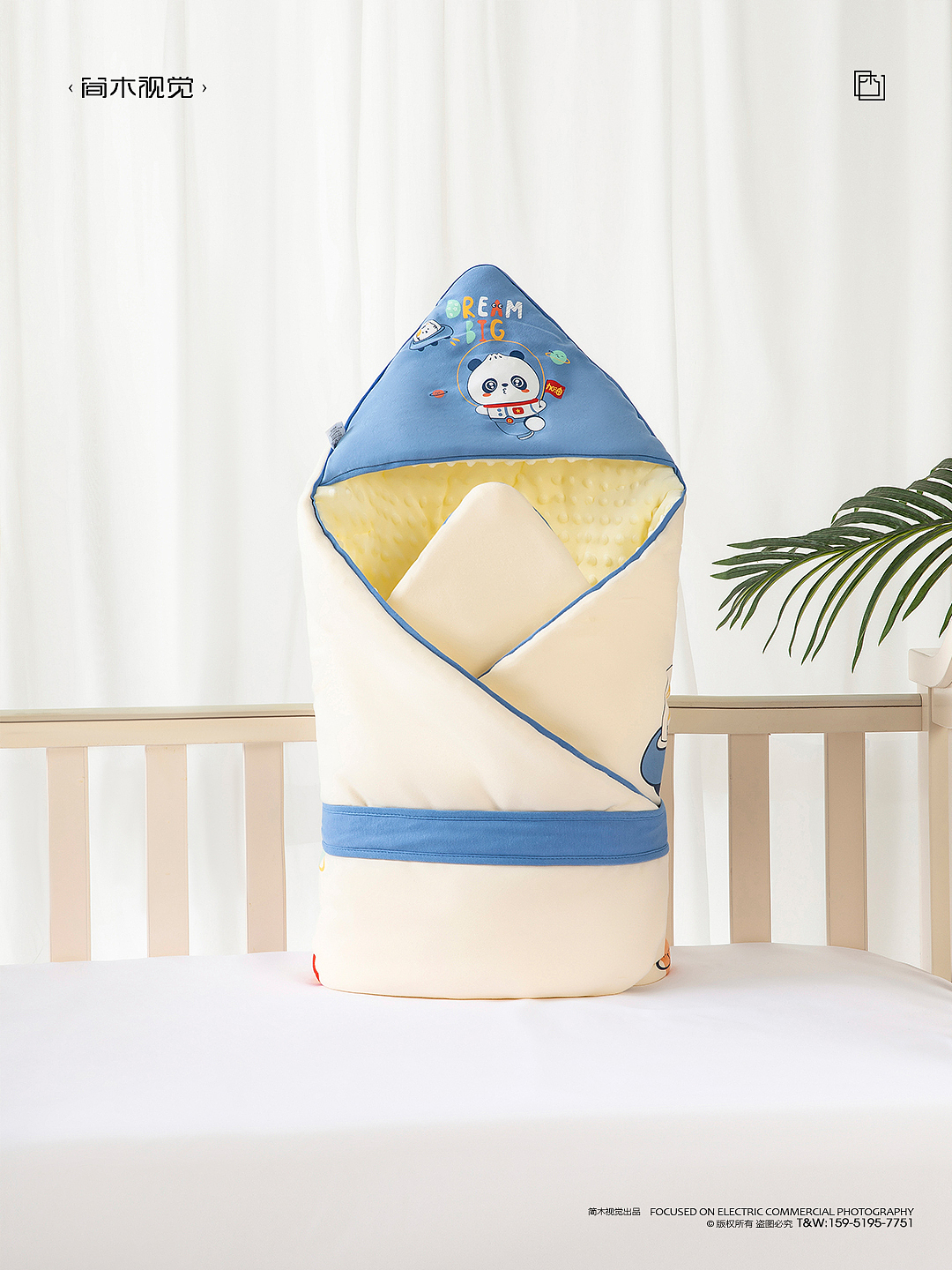 婴儿抱被产品摄影丨简木视觉 × 母婴棉纺童被被单围嘴