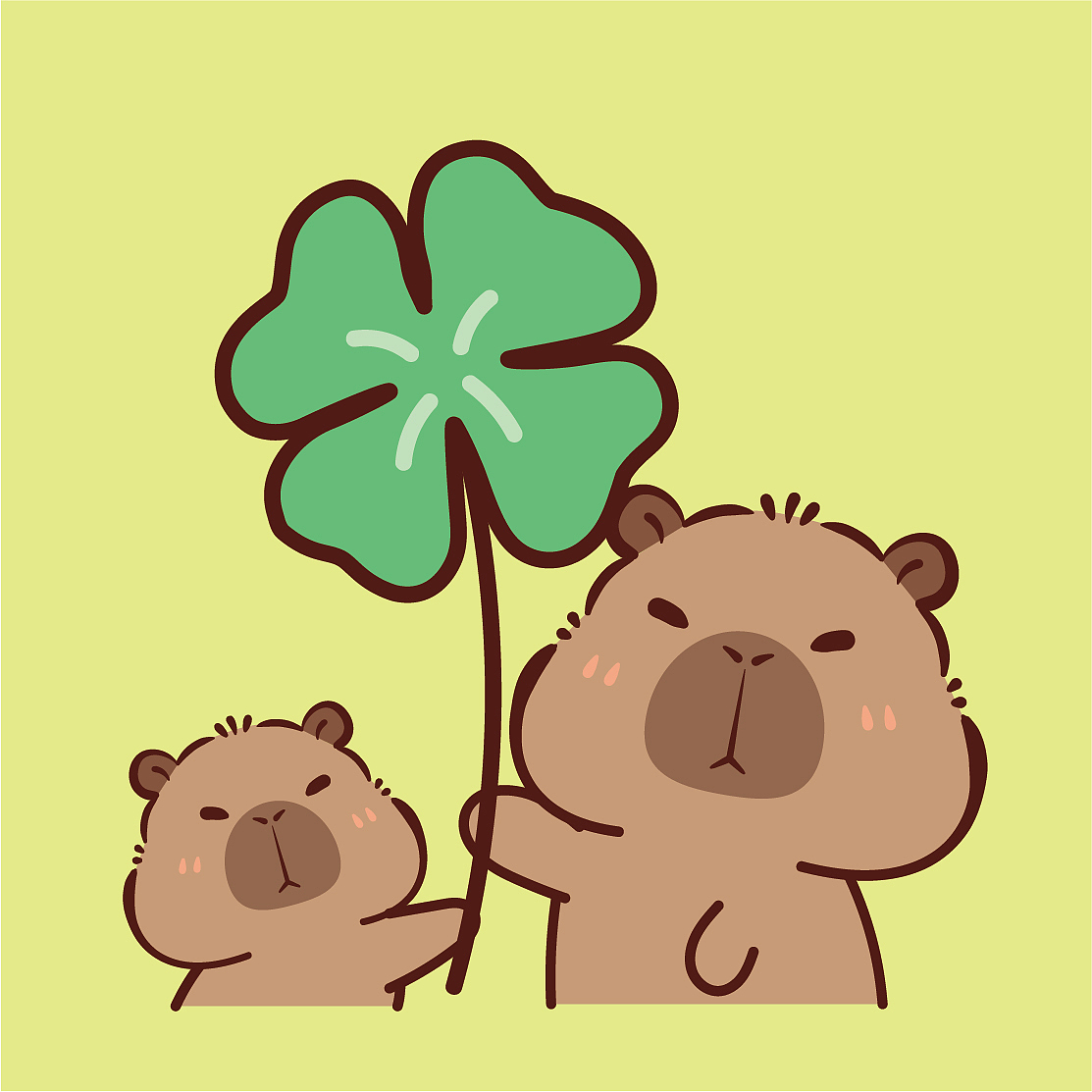 卡皮巴拉插画图片节日快乐母亲节快乐送你一朵小红花（图ZMzY5MTU5Mzg4） - 商业插画 - 站酷设计师阿茹生肖IP原创素材 - 站酷ZCOOL