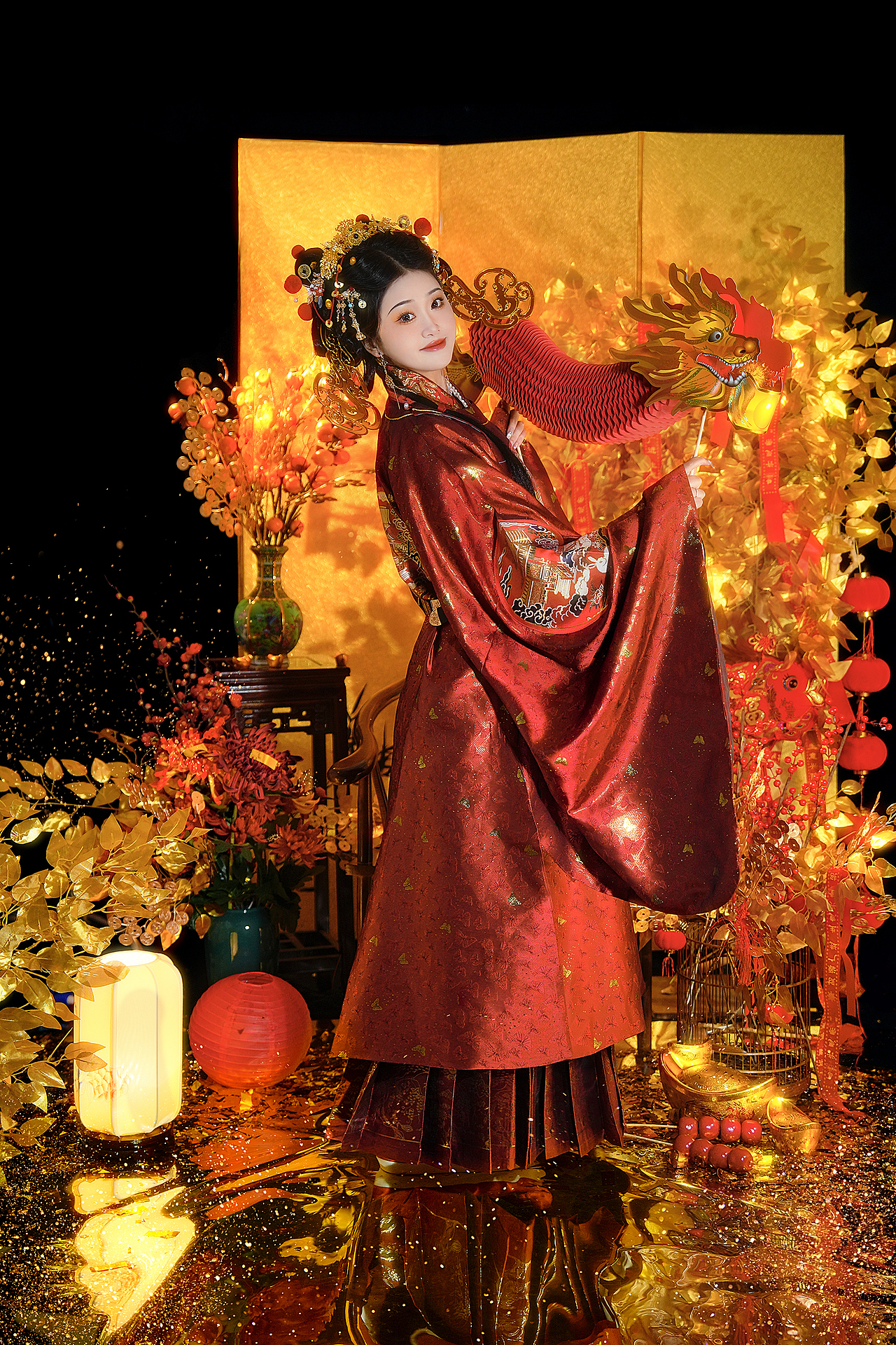 新年财神汉服写真（图ZMzYyNDc0ODU2） - 人像摄影 - 站酷设计师成都摄影安静原创素材 - 站酷ZCOOL