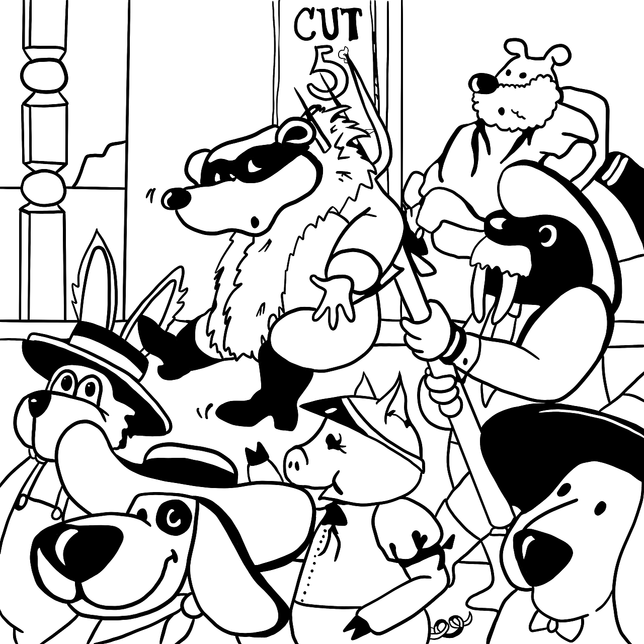 线描-Cop Cat（图ZMzAxNDkxODg4） - 儿童插画 - 站酷设计师碗跑跑原创素材 - 站酷ZCOOL