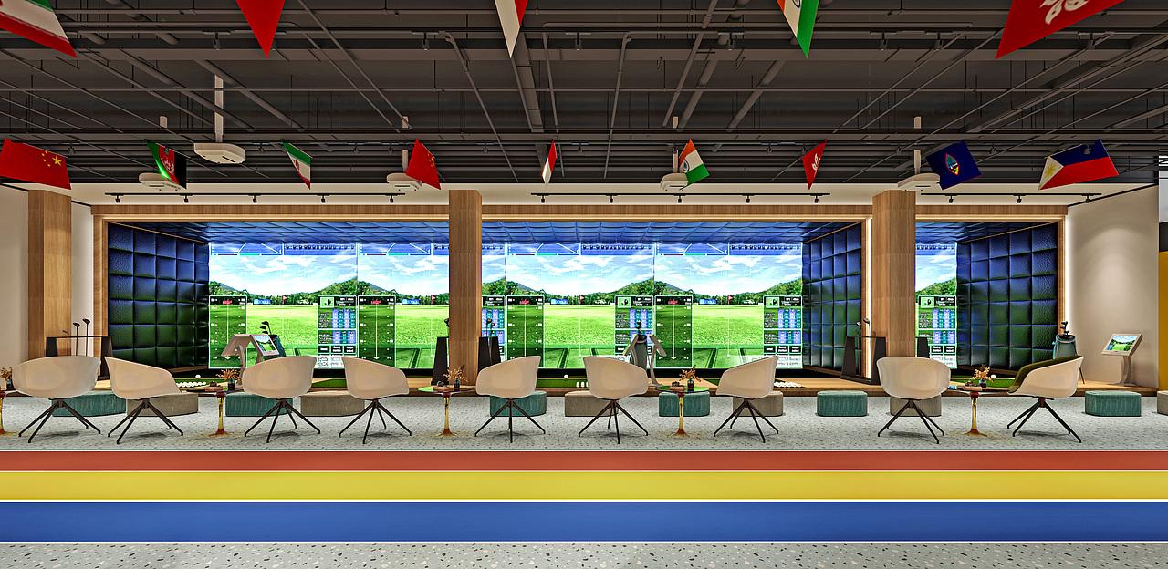 室内高尔夫儿童活动中心（图ZMzEyOTE5MDMy） - 商业空间设计 - 站酷设计师小豪效果图原创素材 - 站酷ZCOOL