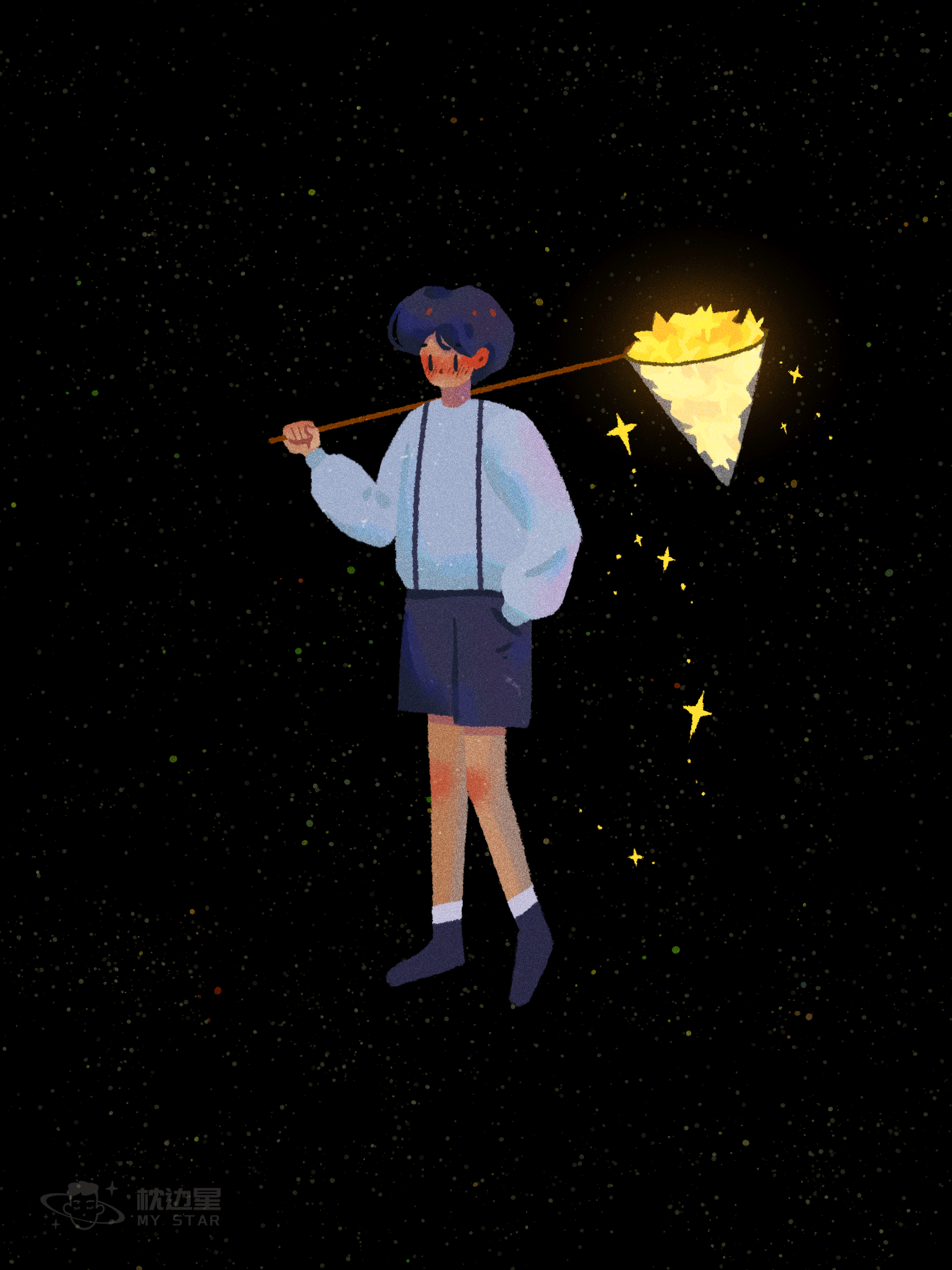 【星空少年】洗去星星的灰尘（图ZMzQwOTYxMTEy） - 创作习作 - 站酷设计师枕边星原创素材 - 站酷ZCOOL