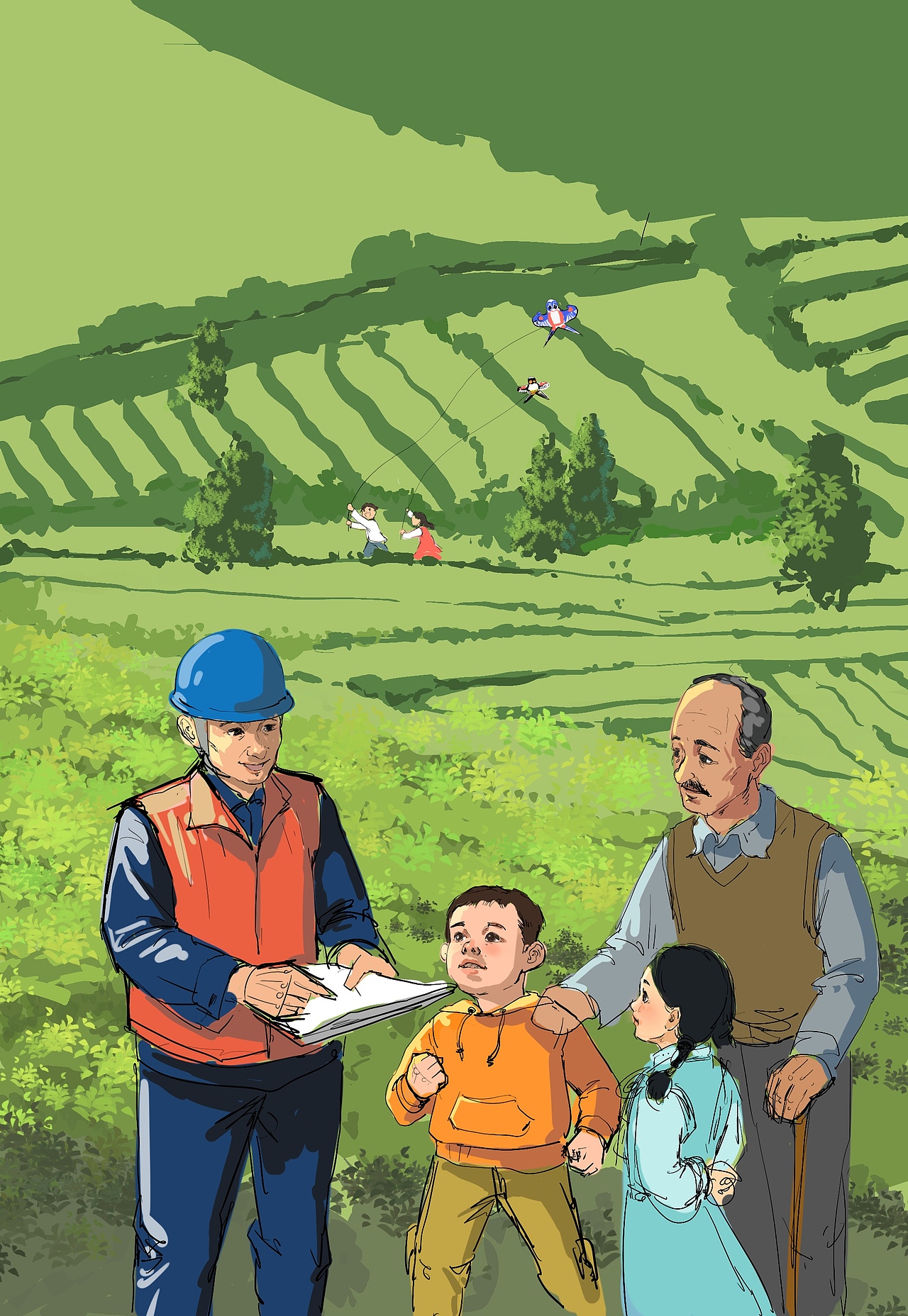 国家电网24节气插画(春)