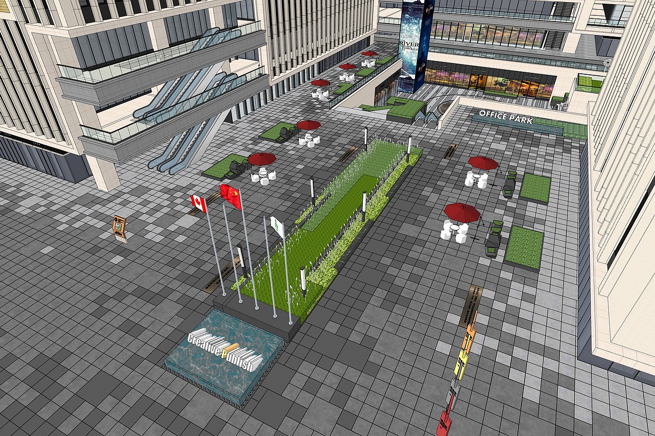 中国北京出版社创意产业基地景观SU模型下载