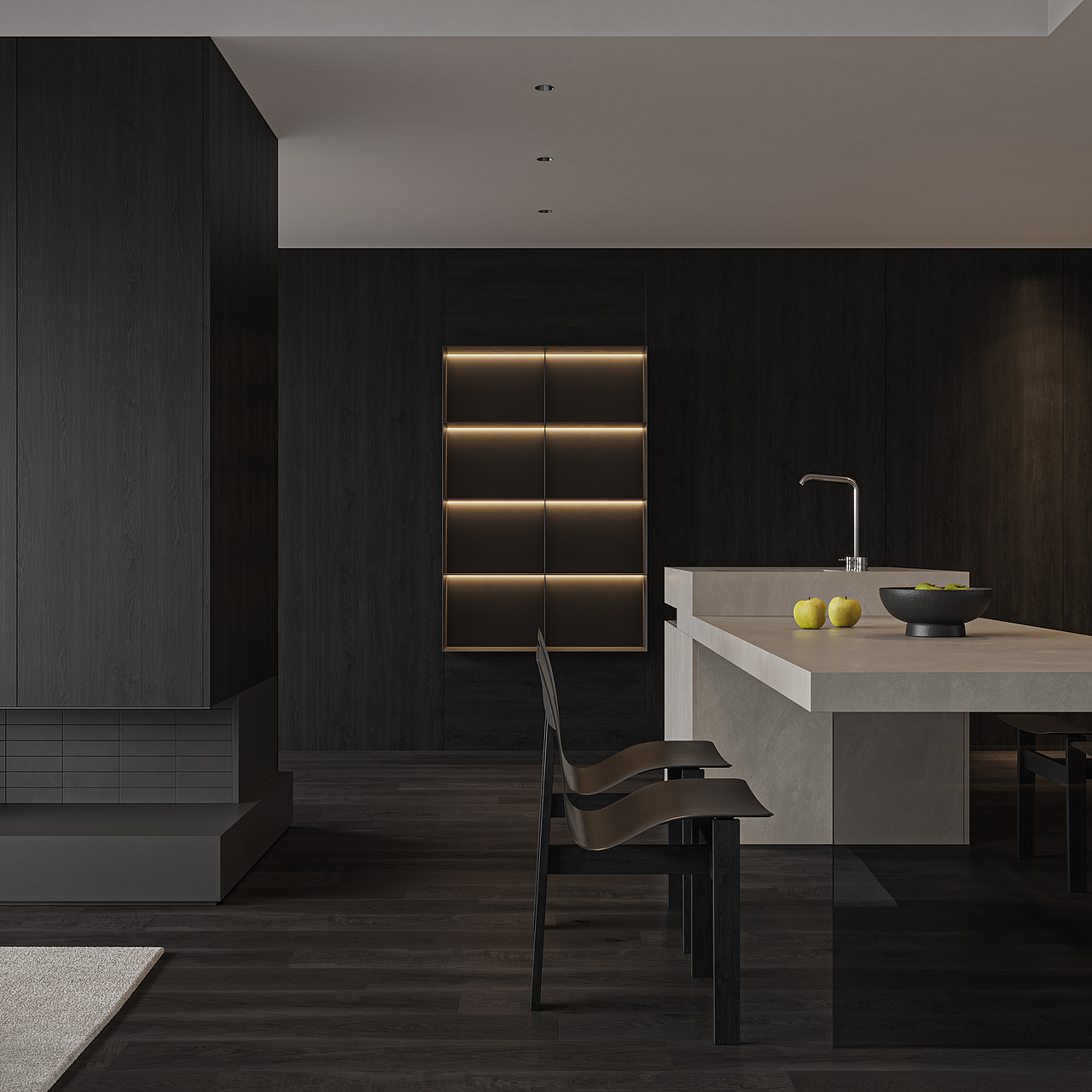 现代暗黑系效果图表现！（图ZMzA2OTQxMDI0） - 家装设计 - 站酷设计师丨江湖故人原创素材 - 站酷ZCOOL