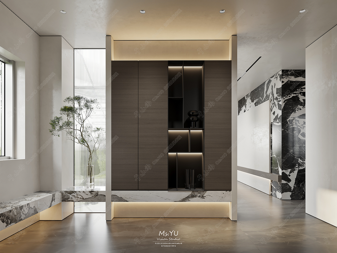 Ms.YU VISION丨极简别墅,搭配微水泥,高质量的家!