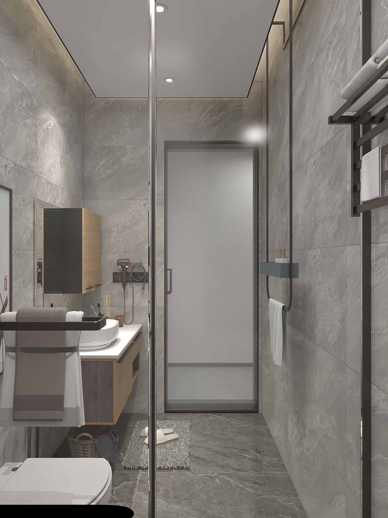 四川广元某小区109平方户型现代新中式混搭