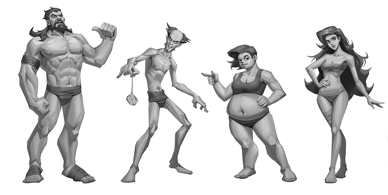 卡通头像、体型、设计练习（图ZMzU1ODgwNTE2） - 游戏原画 - 站酷设计师咕噜牛DZF原创素材 - 站酷ZCOOL