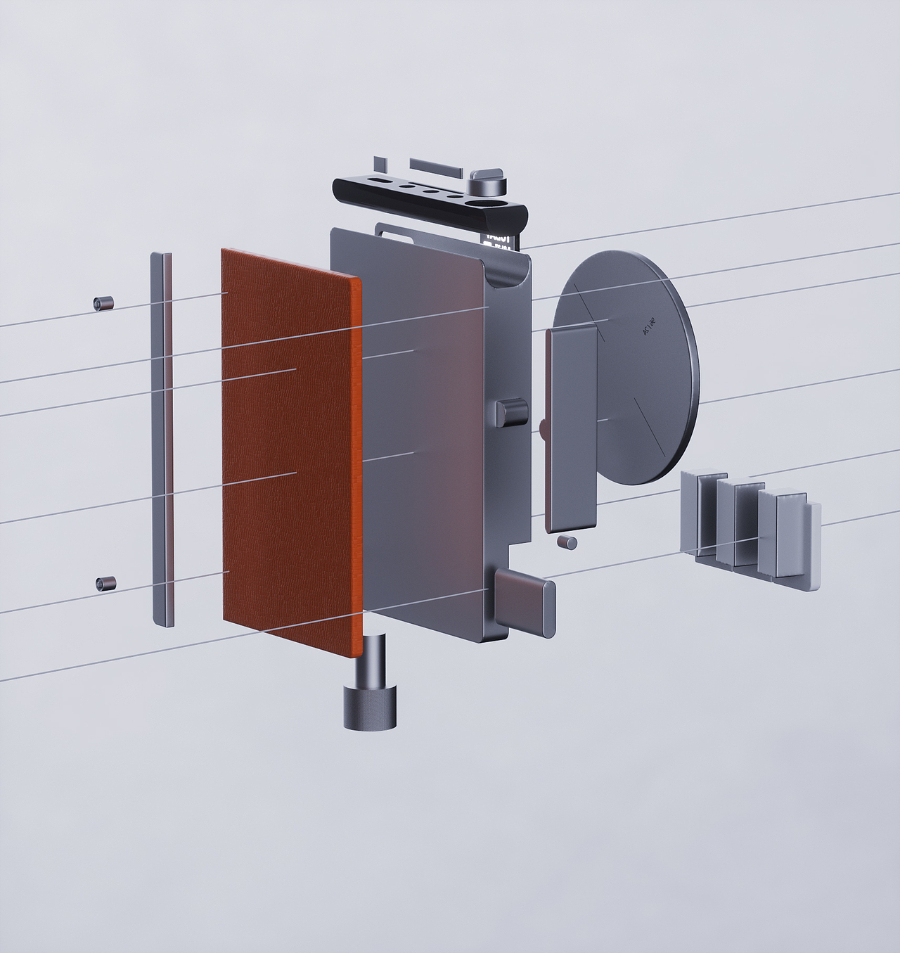 录音机3D分解动画