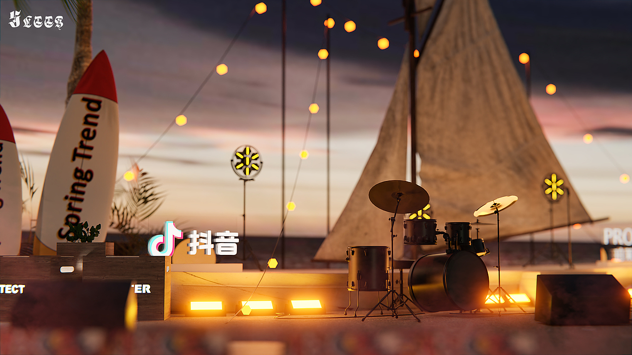 春潮抖音乐队现场