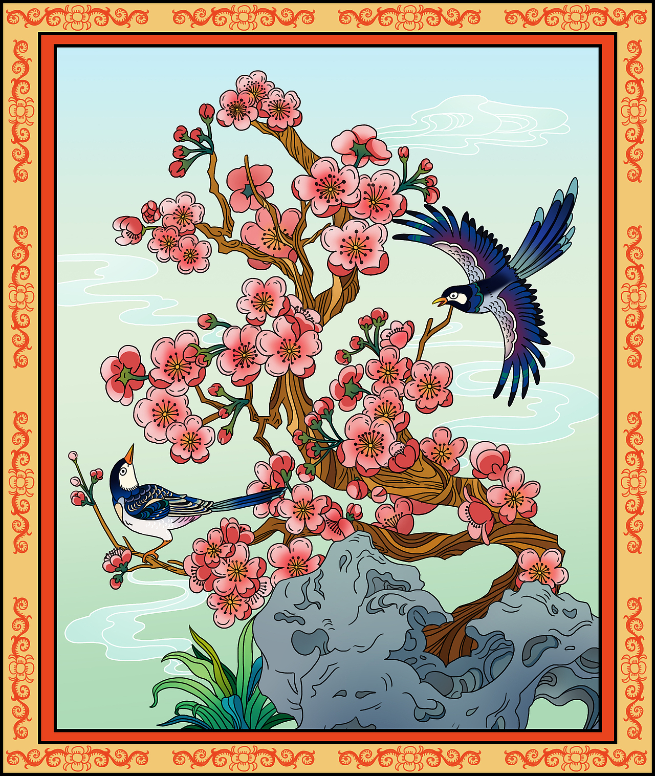 國風插畫（圖ZMzEwODI5NzMy） - 商業(yè)插畫 - 站酷設(shè)計師維樂探長原創(chuàng)素材 - 站酷ZCOOL