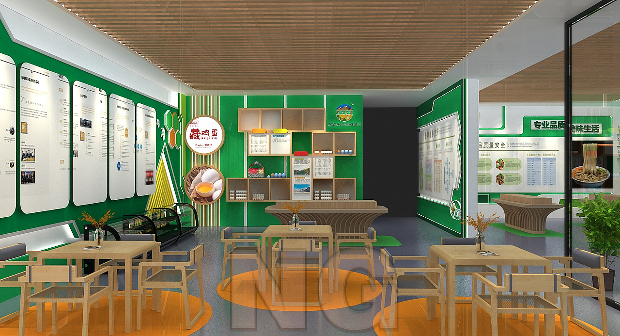 农产品展示展厅设计3D效果图（图ZMzA0MjQ3NjA4） - 场景 - 站酷设计师3D设计师NG男原创素材 - 站酷ZCOOL