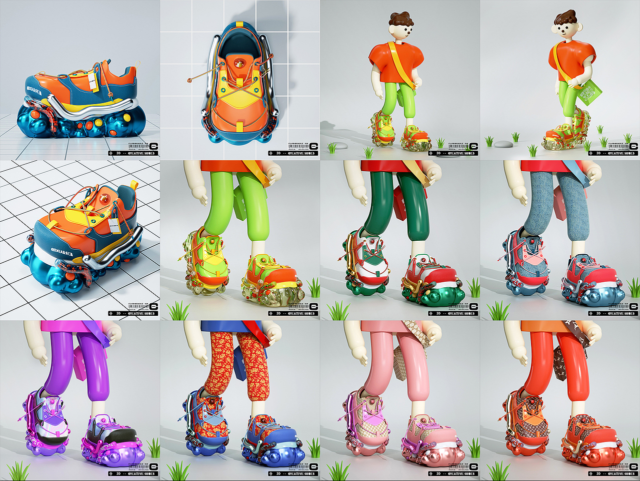 3D创意概念鞋（图ZMzE0OTE2ODgw） - 其他三维 - 站酷设计师阿池吖原创素材 - 站酷ZCOOL