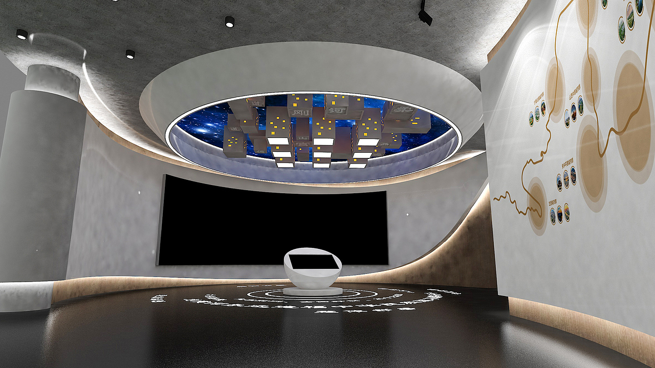 某地的一个售楼处兼文化展厅设计（图ZMzcwMjI0NjE2） - 商业空间设计 - 站酷设计师王大垂原创素材 - 站酷ZCOOL