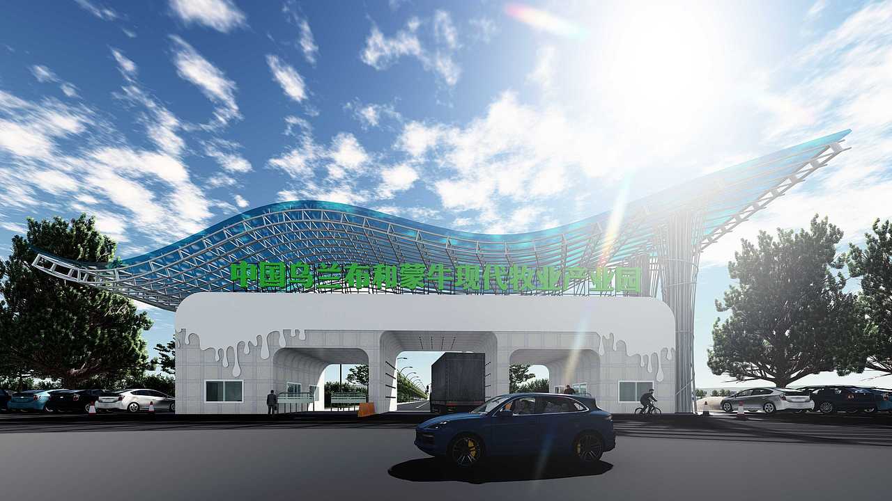 景观大门 门头设计（图ZMzI1ODUwNTQw） - 建筑/空间 - 站酷设计师Z04019141原创素材 - 站酷ZCOOL