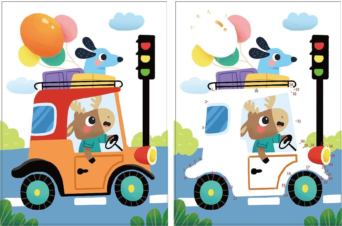 【点线成画】部分插画（图ZMzI2MTM2Mzg4） - 儿童插画 - 站酷设计师妄想日记原创素材 - 站酷ZCOOL