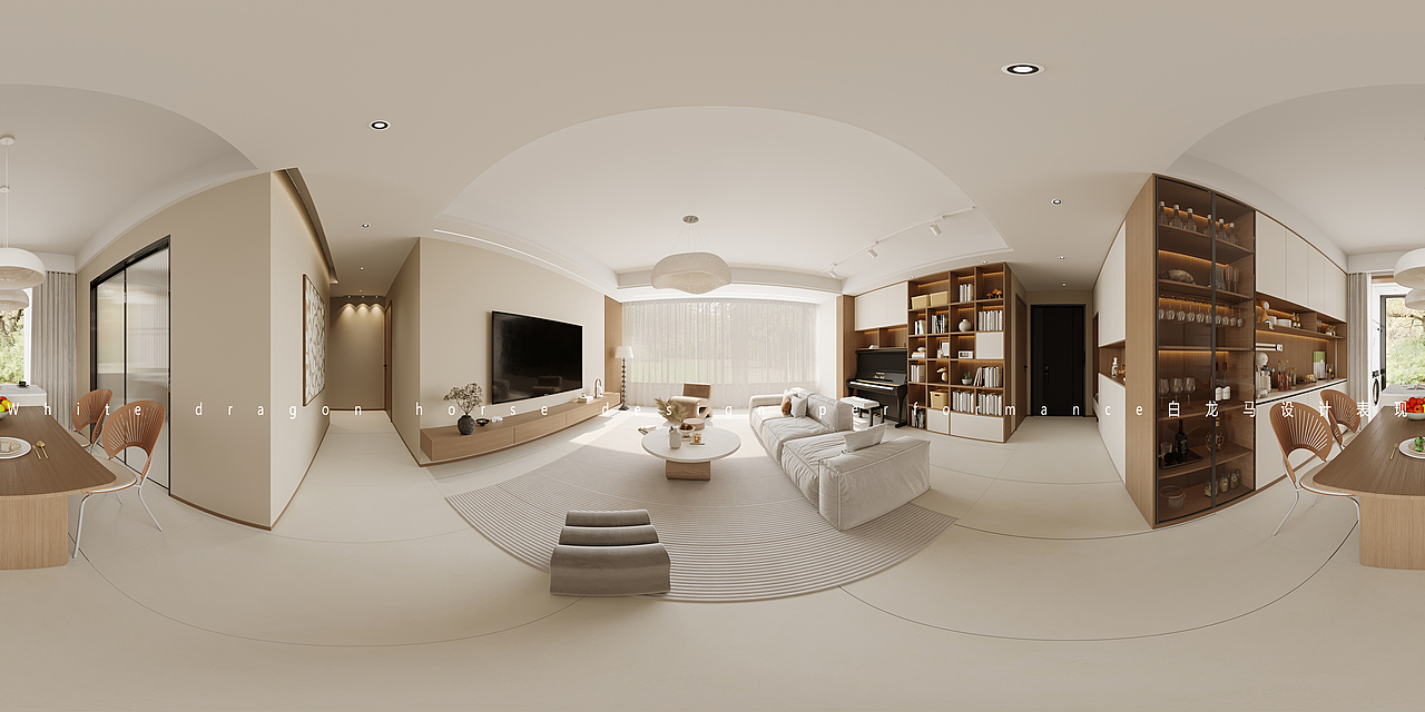 现代简约——白龙马效果图