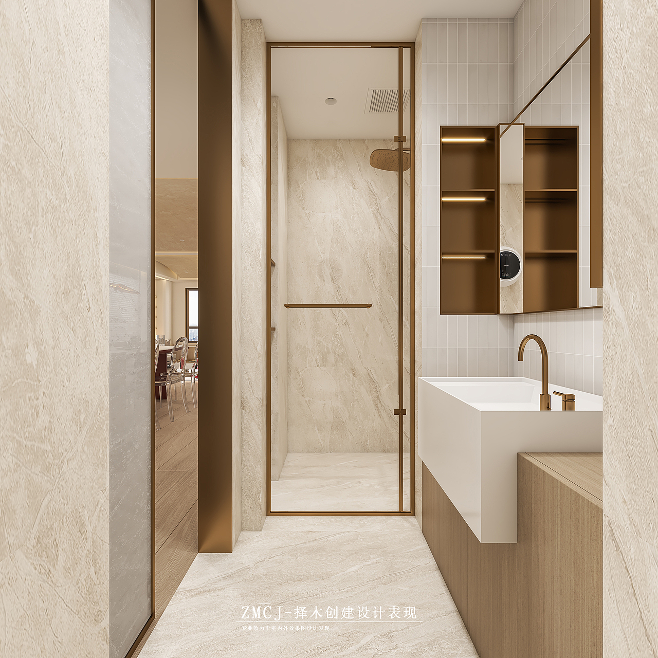 超有设计感的现代异形吊顶的客餐厅（图ZMzY2MTM0MDcy） - 家装设计 - 站酷设计师柒柒效果图原创素材 - 站酷ZCOOL