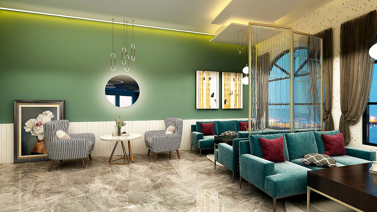 劳力士绿的西餐厅?设计中也透露出贵气精致!