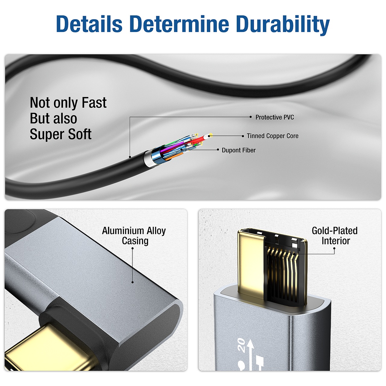 USB3.1 侧弯延长线M-F编织成片