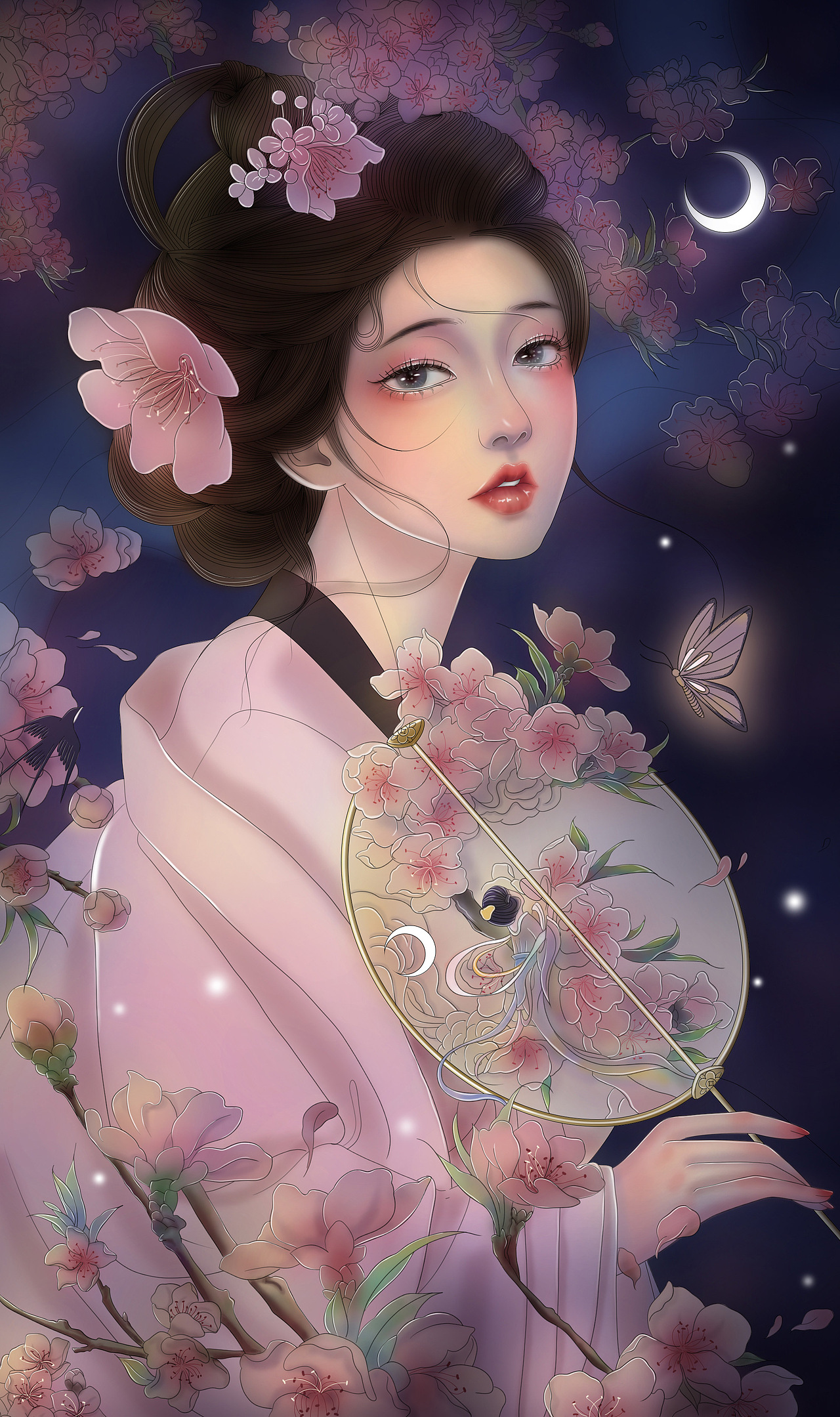 十二花神之桃花（图ZMzEyMjcwMzg0） - 商业插画 - 站酷设计师sunny101原创素材 - 站酷ZCOOL