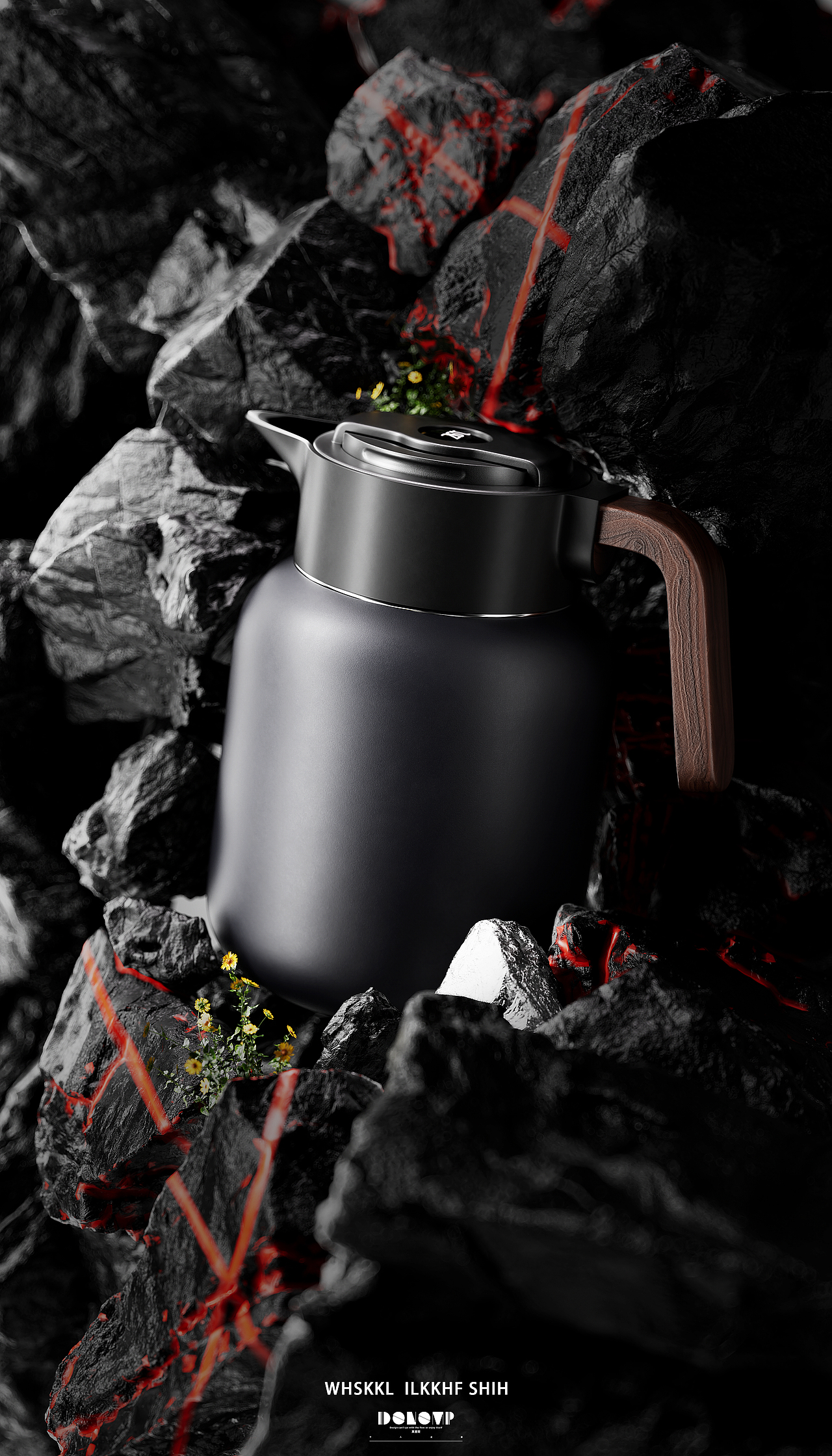 《LNSULATED KETTLE》保温壶产品渲染