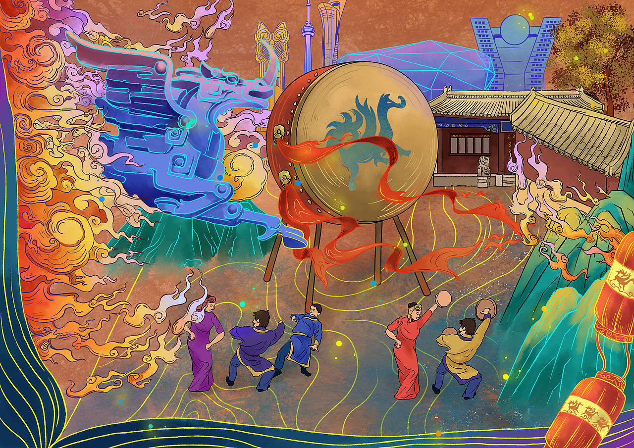 錫伯族鮮卑瑞獸插畫（圖ZMzA5ODAxMTAw） - 商業(yè)插畫 - 站酷設(shè)計(jì)師HAO畫屠原創(chuàng)素材 - 站酷ZCOOL