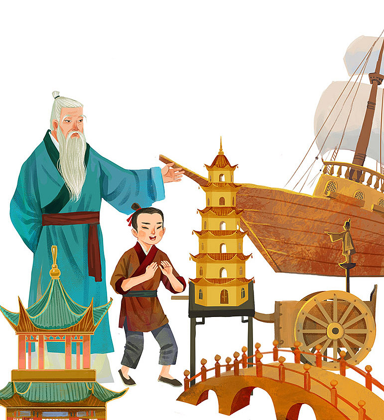 插图中国民间故事（图ZMzMxNjkxNzY4） - 儿童插画 - 站酷设计师AmeiLili原创素材 - 站酷ZCOOL