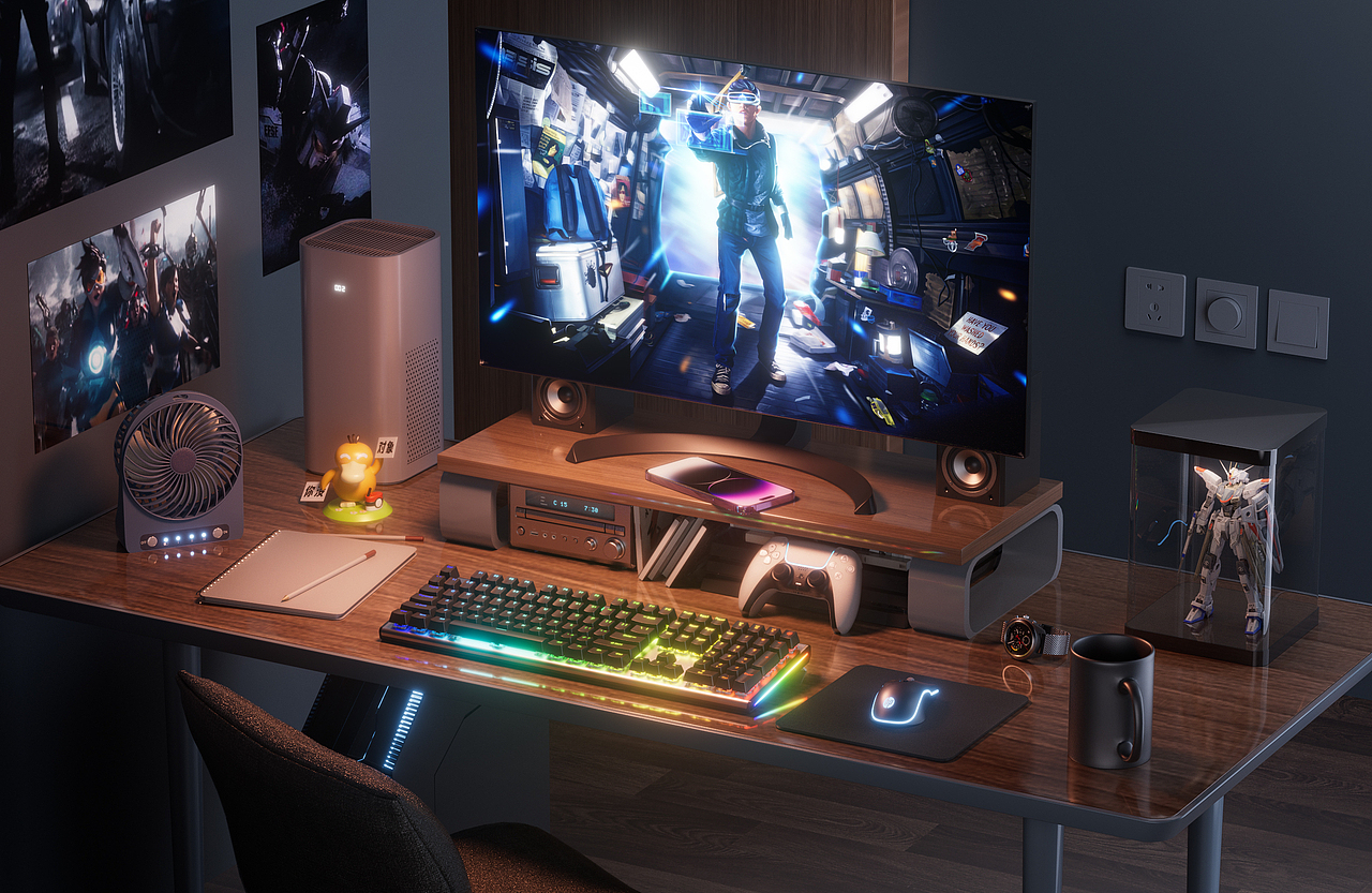 惠普 / 有线鼠标 / 外设产品渲染