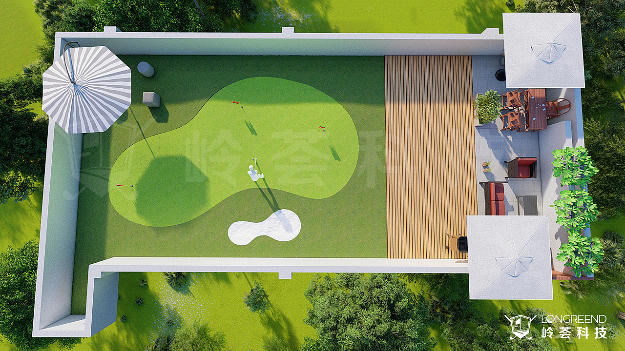 近几个月给客户做的高尔夫果岭人工人造果岭方案效果图（图ZMjk4MjExNTMy） - 其他空间 - 站酷设计师岭荟科技原创素材 - 站酷ZCOOL