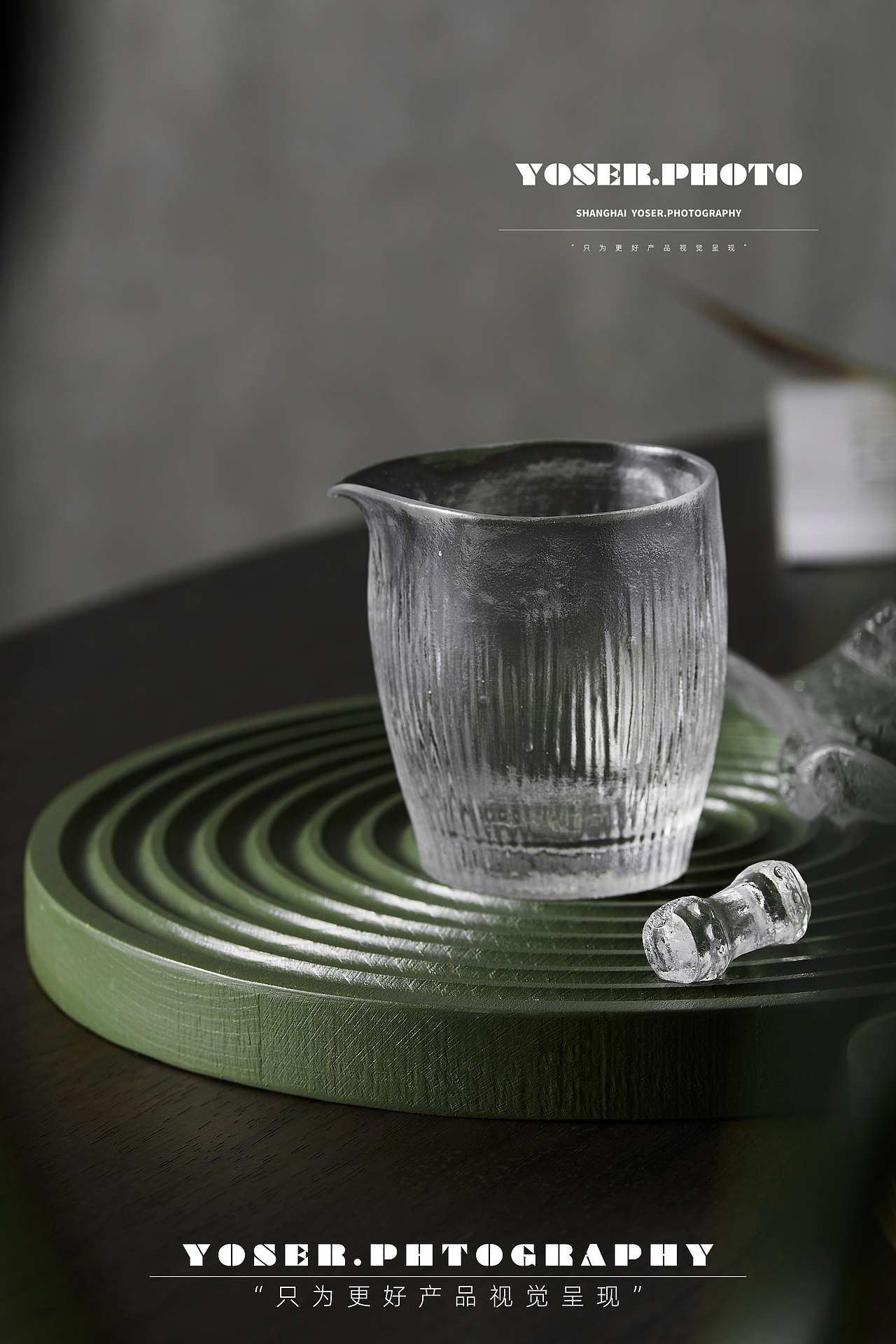 琉璃杯茶具拍摄