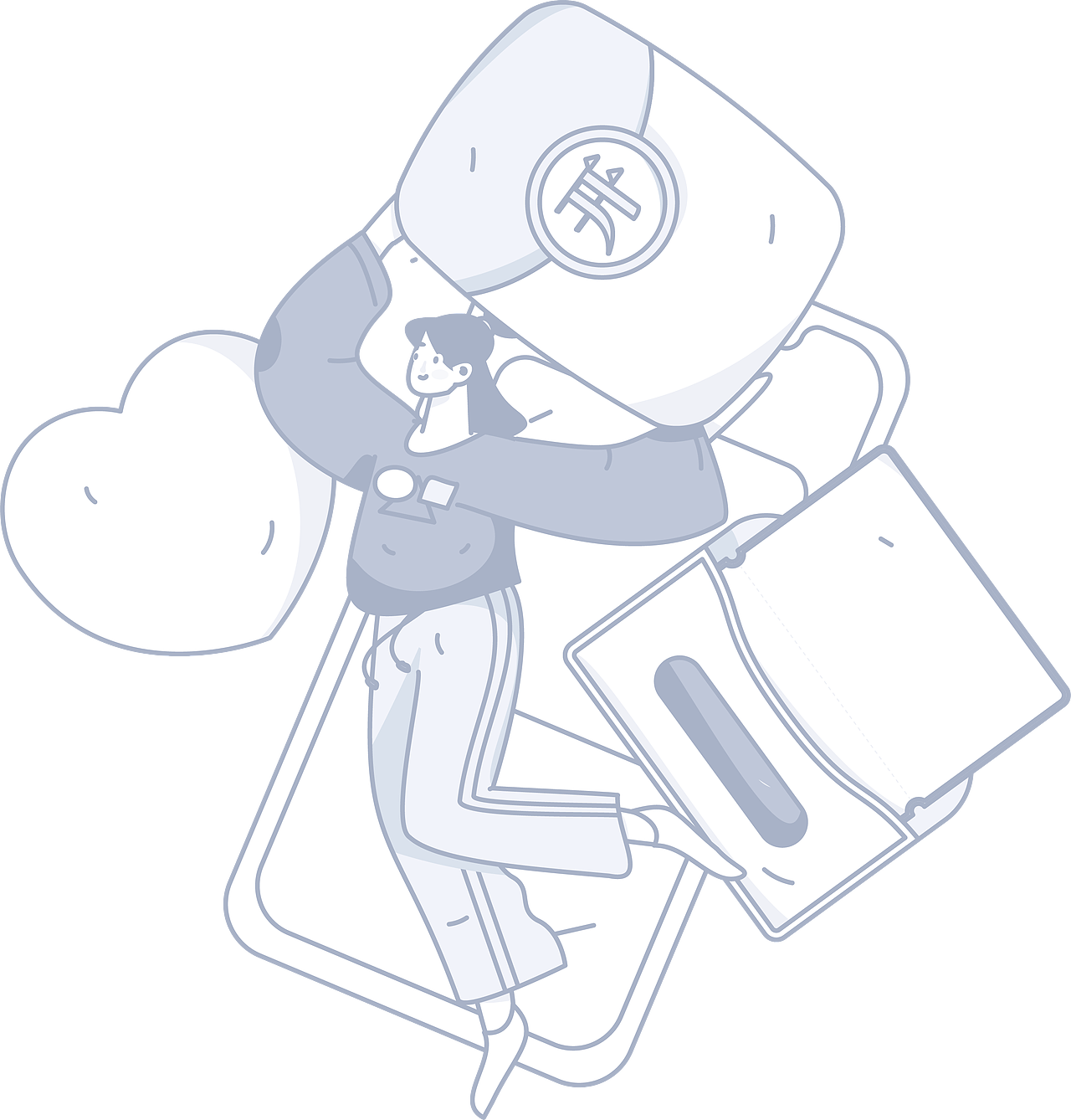 「小洋丁插画」空状态风格插画分享（图ZMzQzNTIwNjk2） - 商业插画 - 站酷设计师插画师niva原创素材 - 站酷ZCOOL