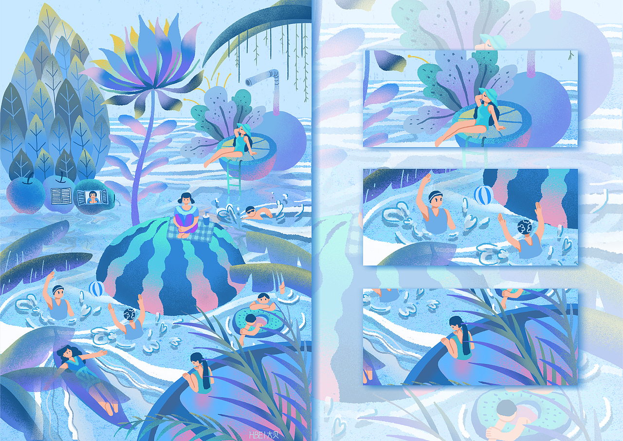 2021-2022春插画作品集（图ZMjk5MTg5NjY0） - 商业插画 - 站酷设计师HBei大贝原创素材 - 站酷ZCOOL