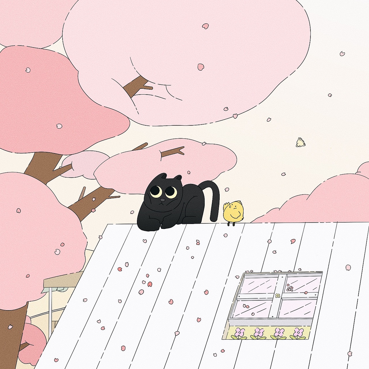 春日无限猫（图ZMzM2MDY3NjQw） - 艺术插画 - 站酷设计师西椰子原创素材 - 站酷ZCOOL