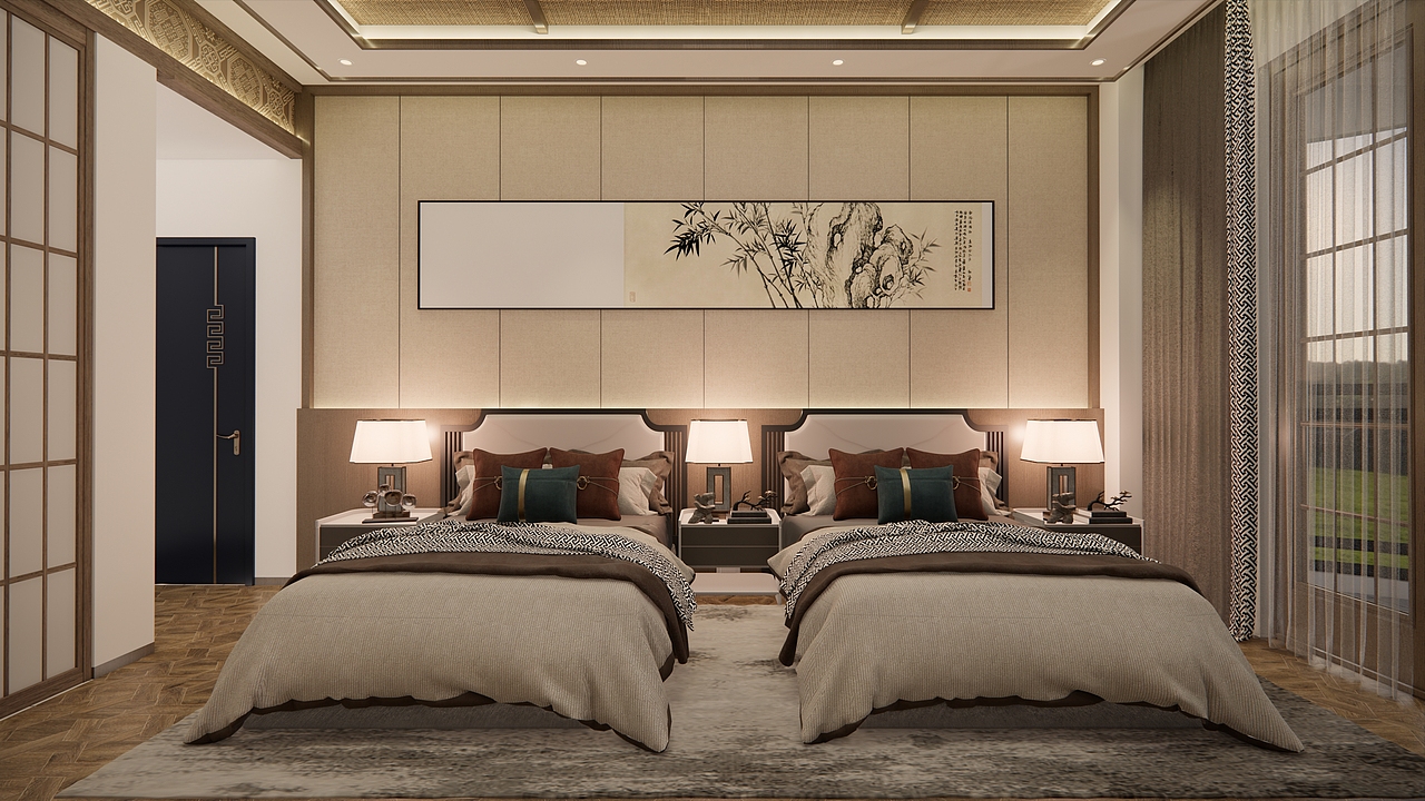 广西壮族民宿客房设计