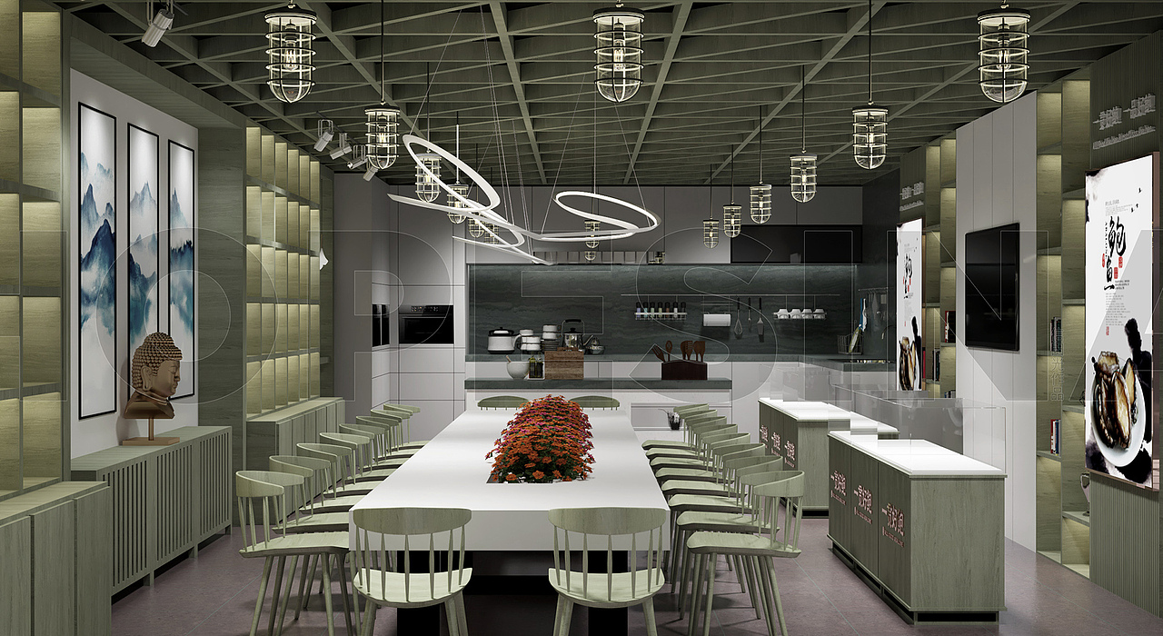 冷鲜食品专卖店效果图