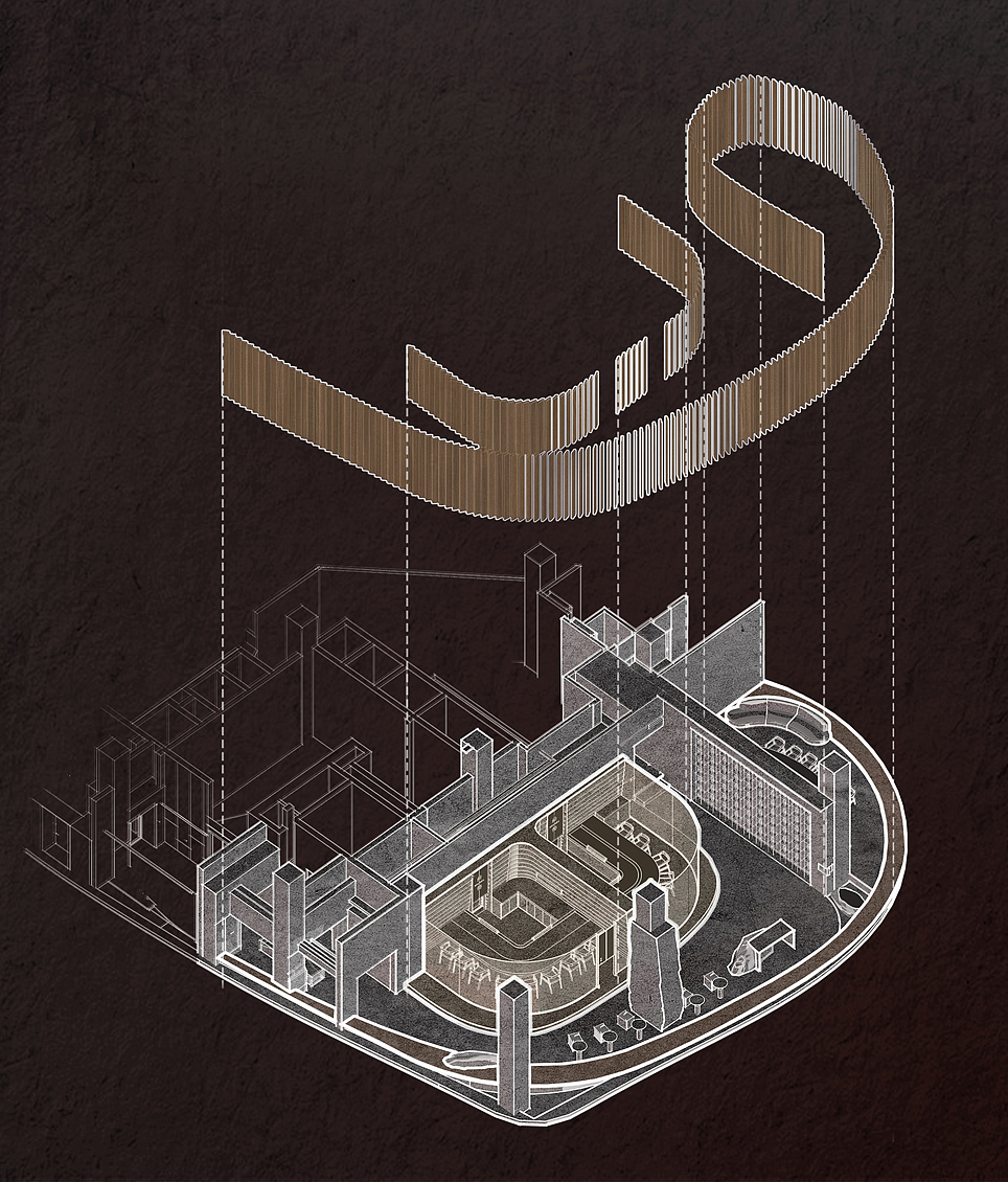 我们依托场地形状,用舒展的曲线、秩序的格栅建立动态的平衡;用日式建筑标志性的檐下空间,模糊室内与室外的界限,让开敞与封闭共存。