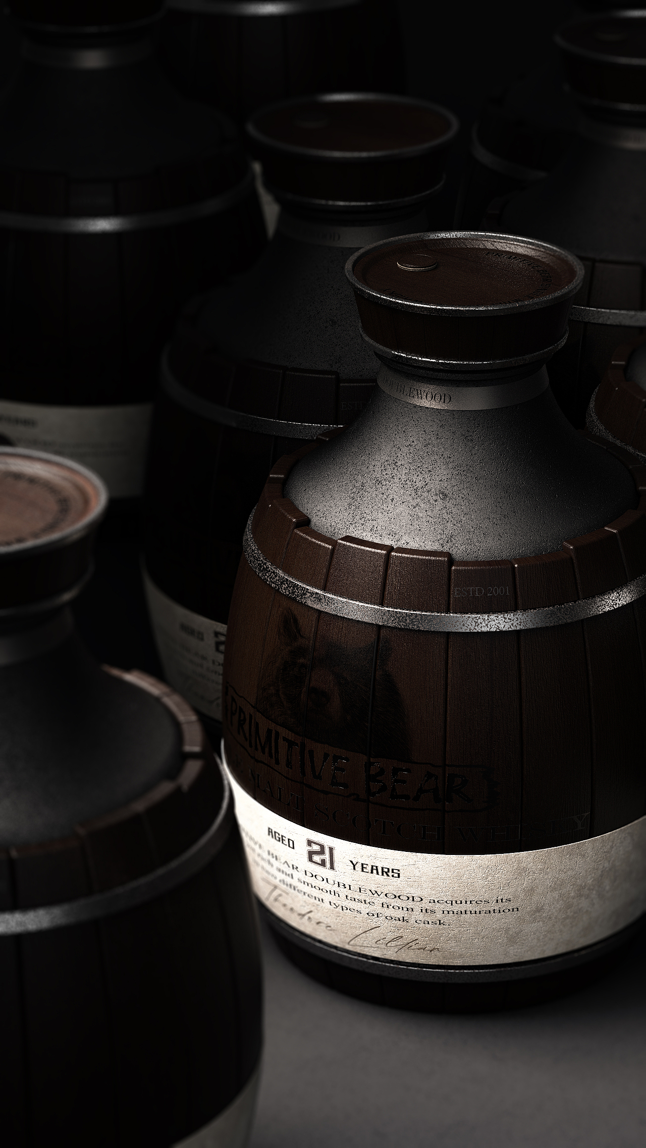 三足鸟xPRIMITIVE BEAR|这才是收藏级洋酒该有的样子（图ZMzA0Nzk1NDg0） - 包装 - 站酷设计师三足鸟品牌策划原创素材 - 站酷ZCOOL
