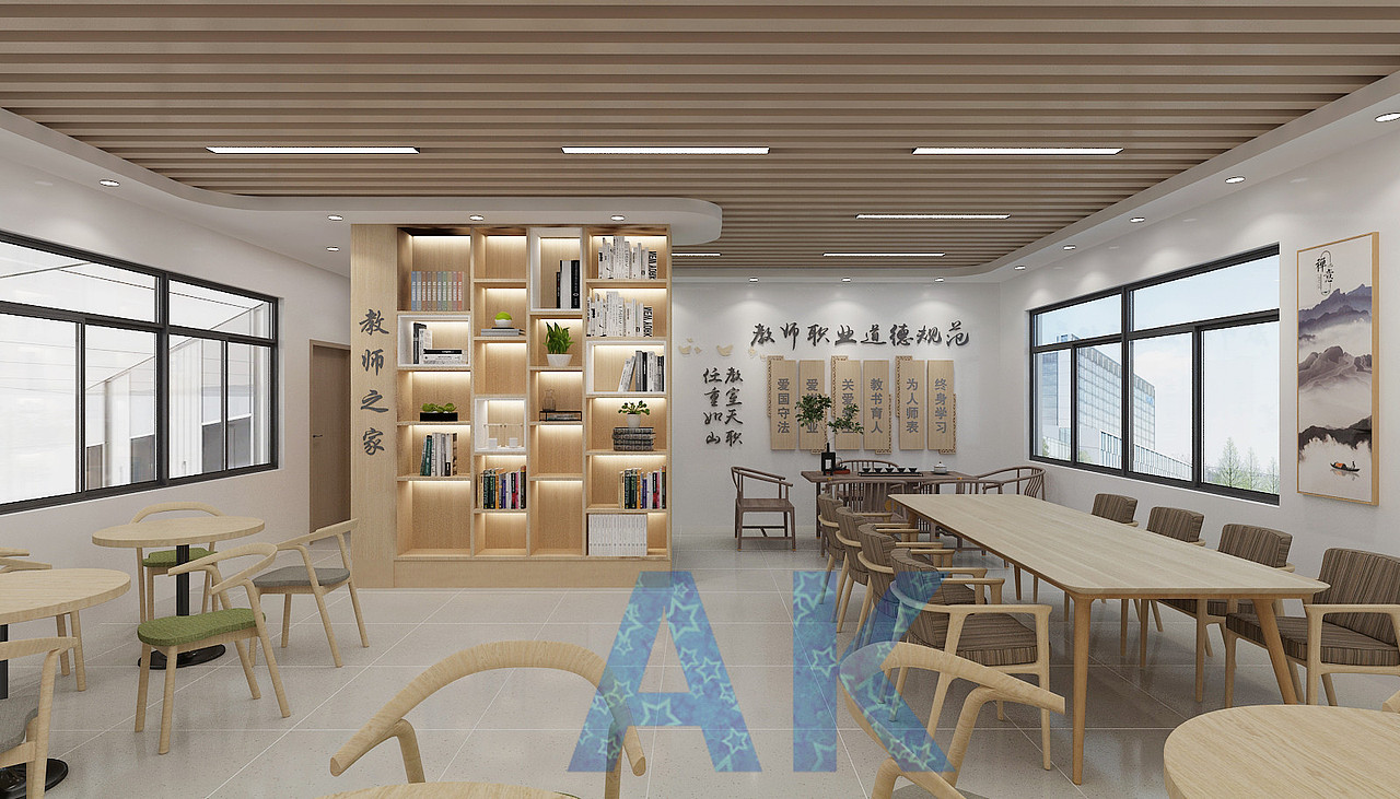 教师休闲区3D设计效果图