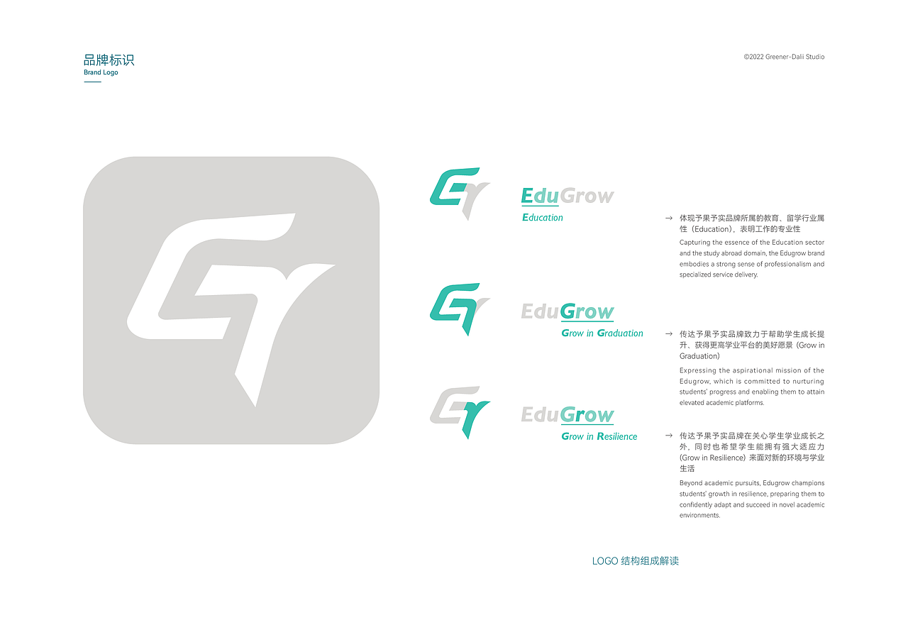 Edugrow Brand Design - 予果予实留学咨询品牌设计