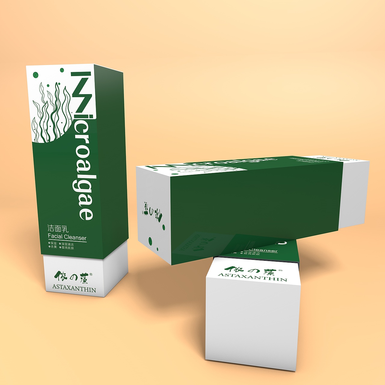 原创海藻洁面乳包装盒设计（图ZMzEwNjcyMzgw） - 包装 - 站酷设计师伍百设计原创素材 - 站酷ZCOOL