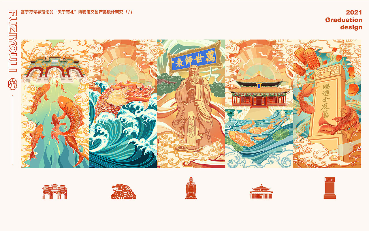 “夫子有礼”博物馆文创产品设计研究（图ZMzM4NDYyOTc2） - 品牌 - 站酷设计师一个一仔原创素材 - 站酷ZCOOL