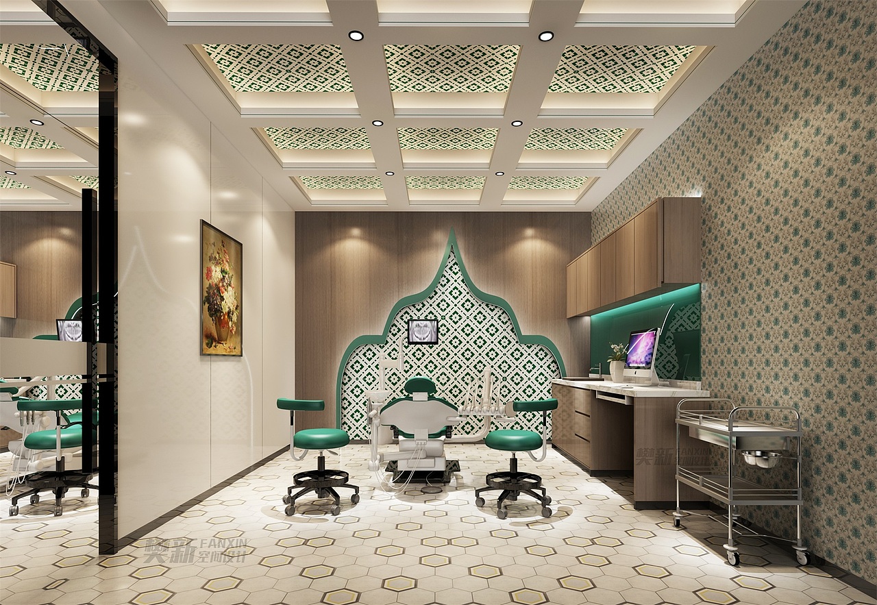 广州市牙科门诊装修设计效果图—樊新空间设计
